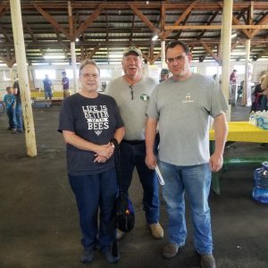 Gerard and MaryEllen with Chris Cripps at BB Field Day 2022